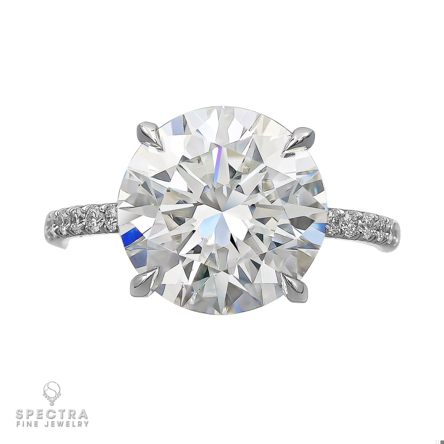 Spectra Fine Jewelry 5.31ct Round Diamond and Platinum Engagement Ring