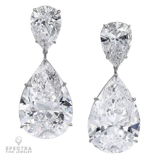 Spectra Fine Jewelry 56.33 cts. Pear Diamond Classic Drop Earrings