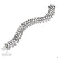 Spectra Fine Jewelry 5 Row Diamond Bombe Platinum Bracelet