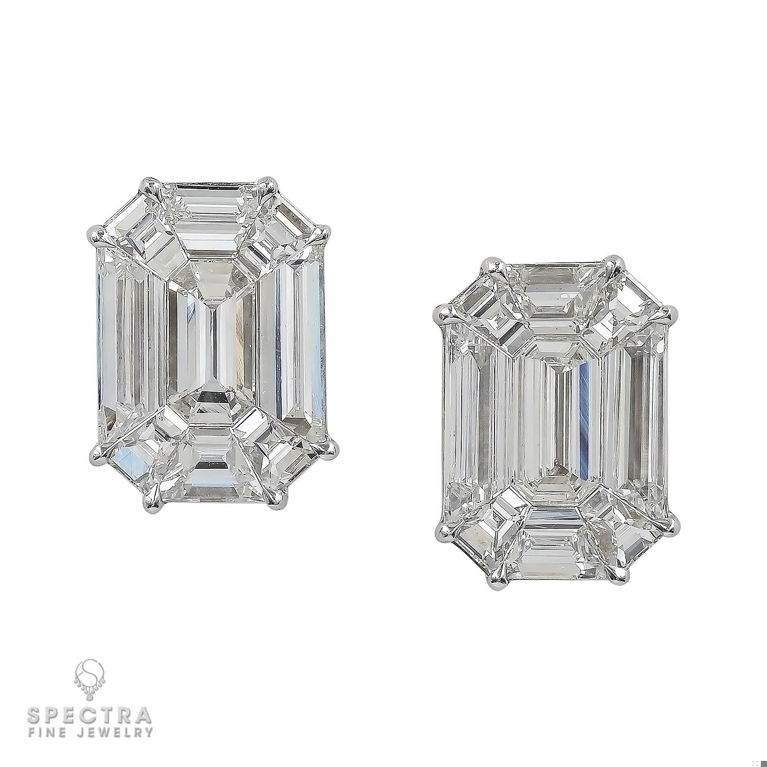 Spectra Fine Jewelry 7.43ct Diamond Illusion Stud Earrings