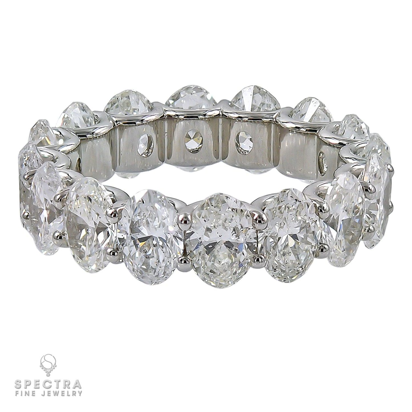 Spectra Fine Jewelry 8.08cts Oval Diamond Eternity Wedding Band Ring