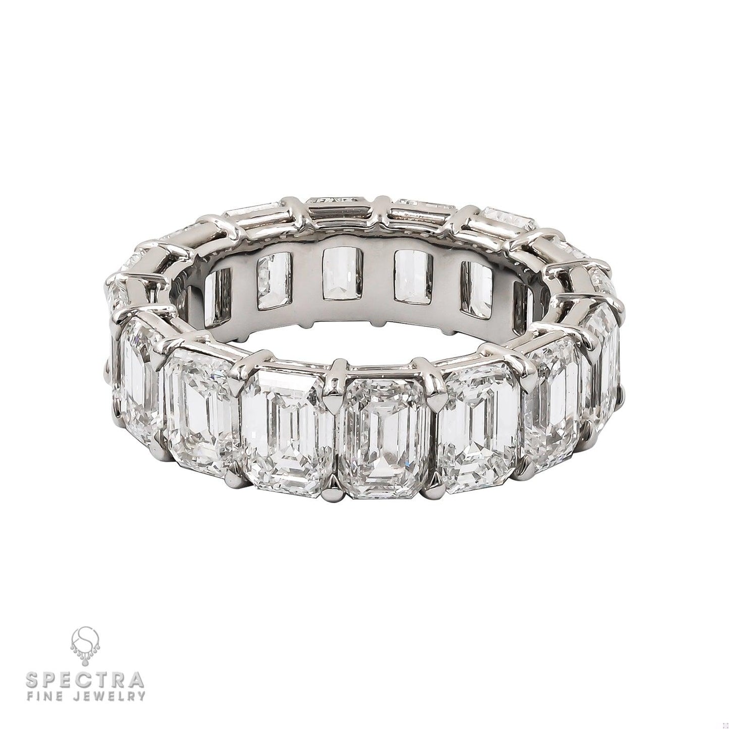 Spectra Fine Jewelry 8.78cts Emerald cut Diamond Eternity Ring