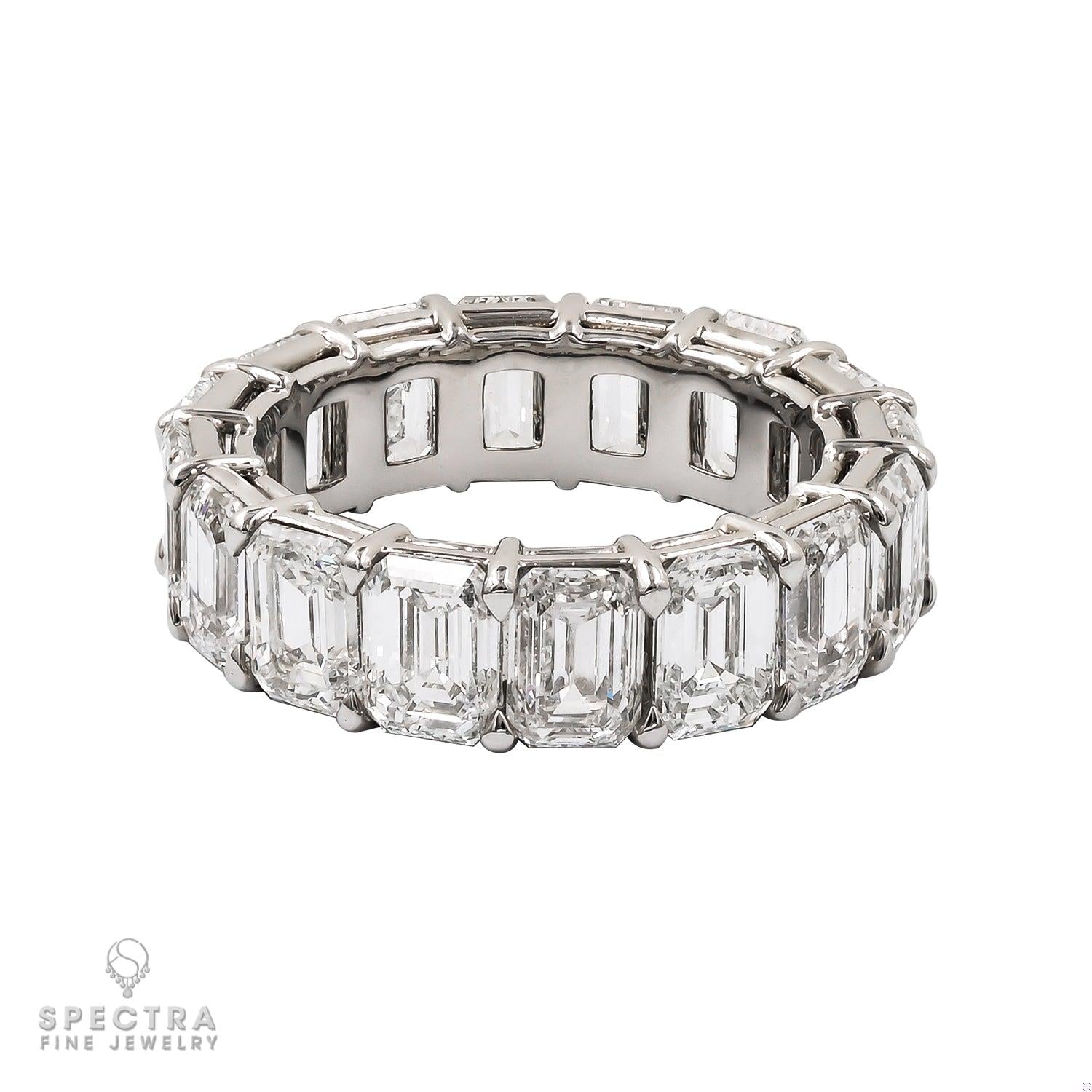 Spectra Fine Jewelry 8.78cts Emerald cut Diamond Eternity Ring