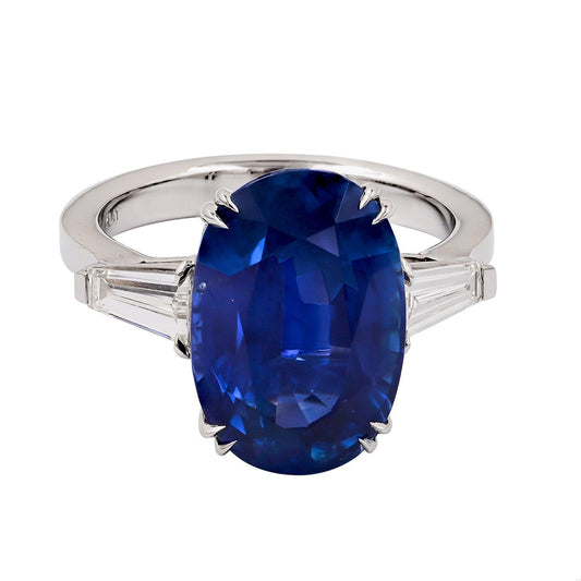 Spectra Fine Jewelry 9.57ct Oval Ceylon Sapphire Ring