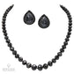 Spectra Fine Jewelry Black Diamond Necklace Earrings Demi Parure Suite