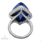 Spectra Fine Jewelry Certified 38.53 Carat Sugarloaf Sapphire Diamond Ring