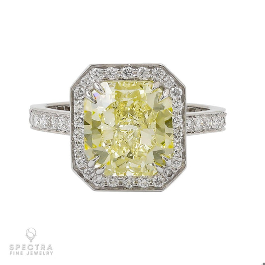 Spectra Fine Jewelry Certified 4.05ct Fancy Yellow Diamond Ring