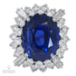 Spectra Fine Jewelry Ceylon Sapphire Diamond Halo Cocktail Engagement Ring 19.28
