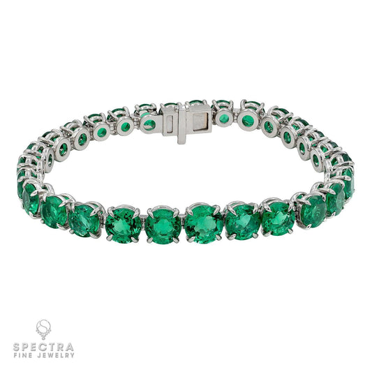 Spectra Fine Jewelry Colombian Emerald Tennis Bracelet 19.19 ct.