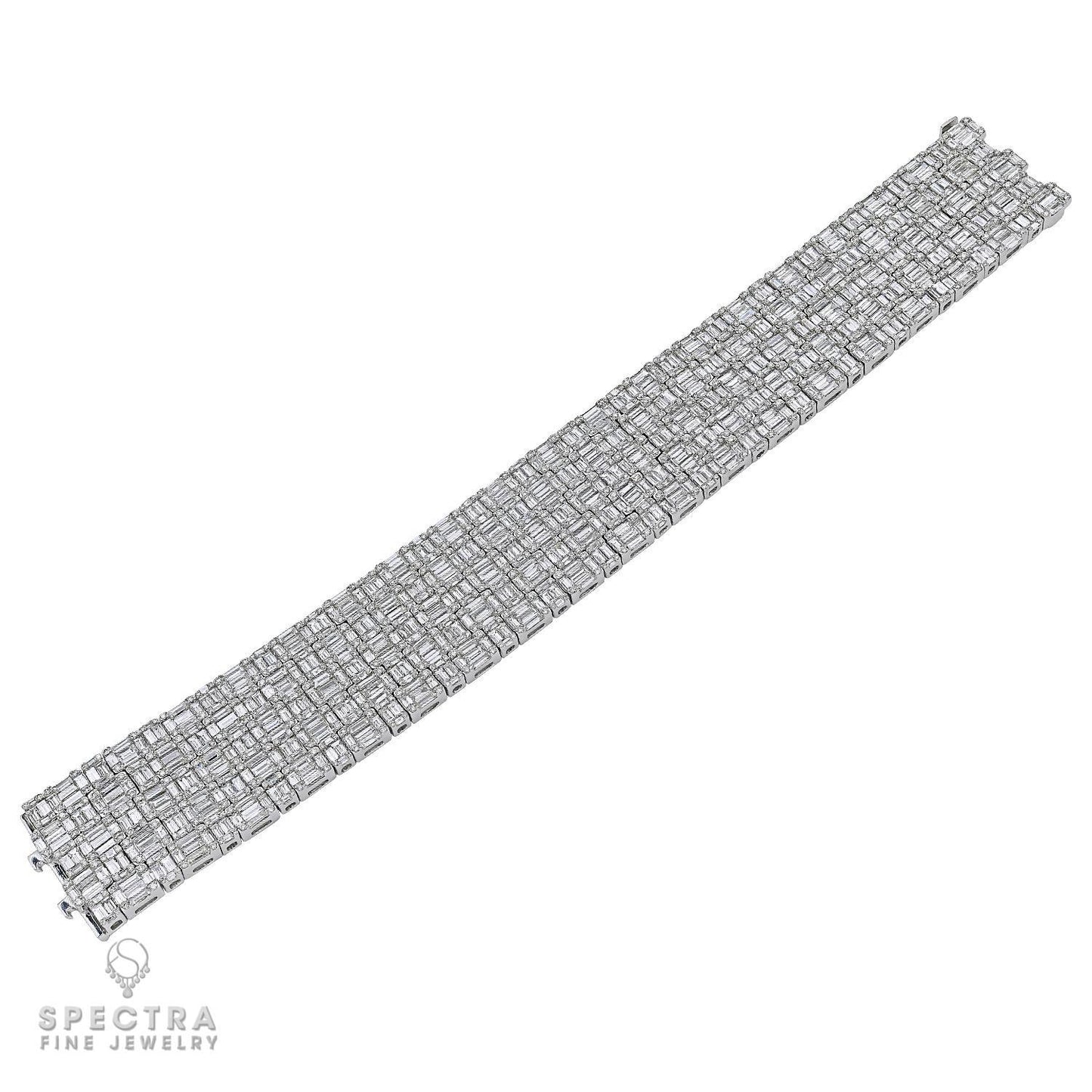 Spectra Fine Jewelry Contemporary 27.84 Carat Diamond Wide Bracelet