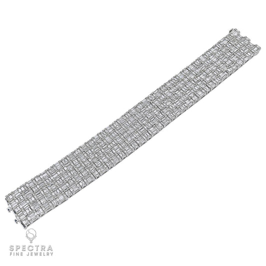 Spectra Fine Jewelry Contemporary 27.84 Carat Diamond Wide Bracelet