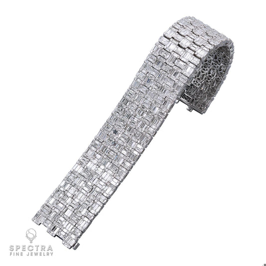 Spectra Fine Jewelry Contemporary 27.84 Carat Diamond Wide Bracelet
