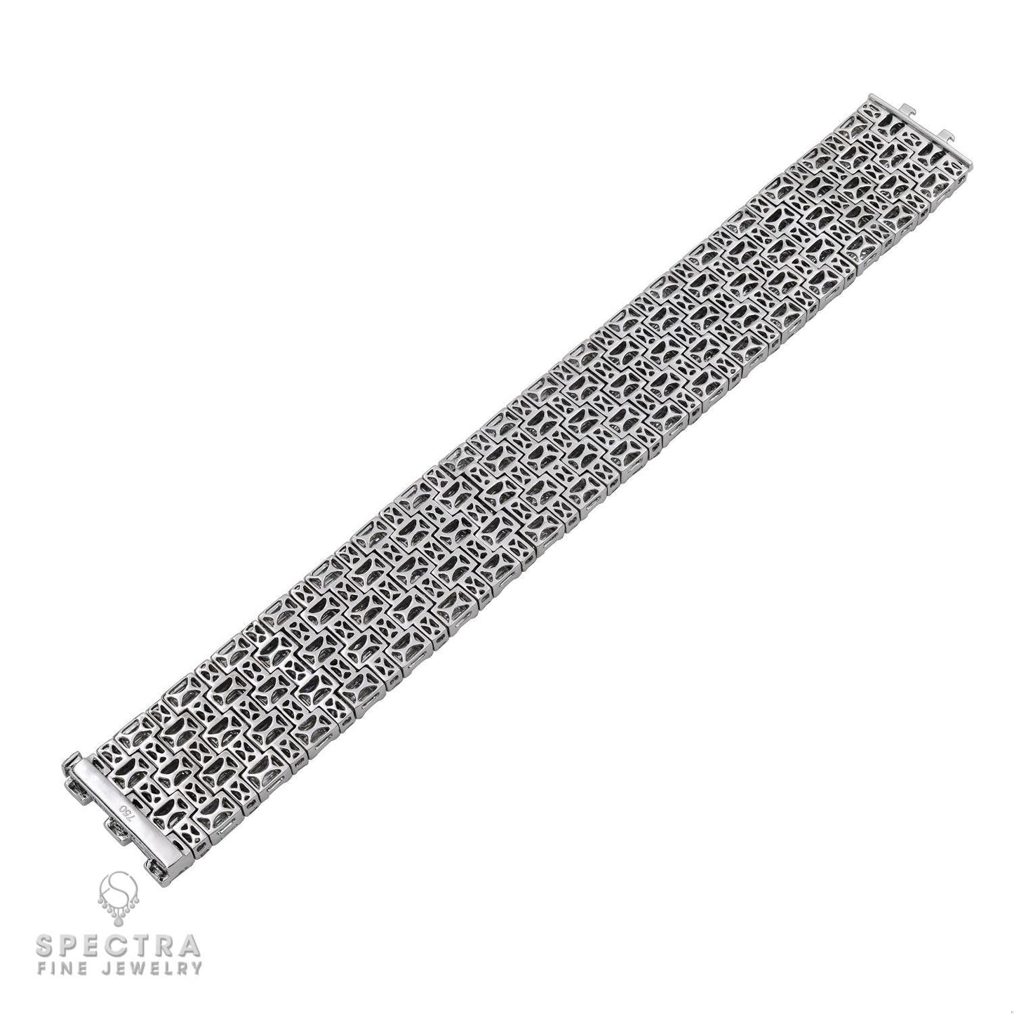 Spectra Fine Jewelry Contemporary 27.84 Carat Diamond Wide Bracelet