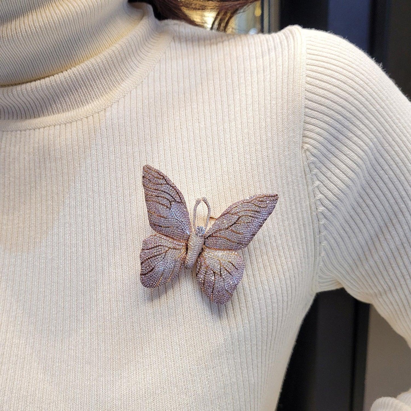 Spectra Fine Jewelry Diamond Butterfly Brooch