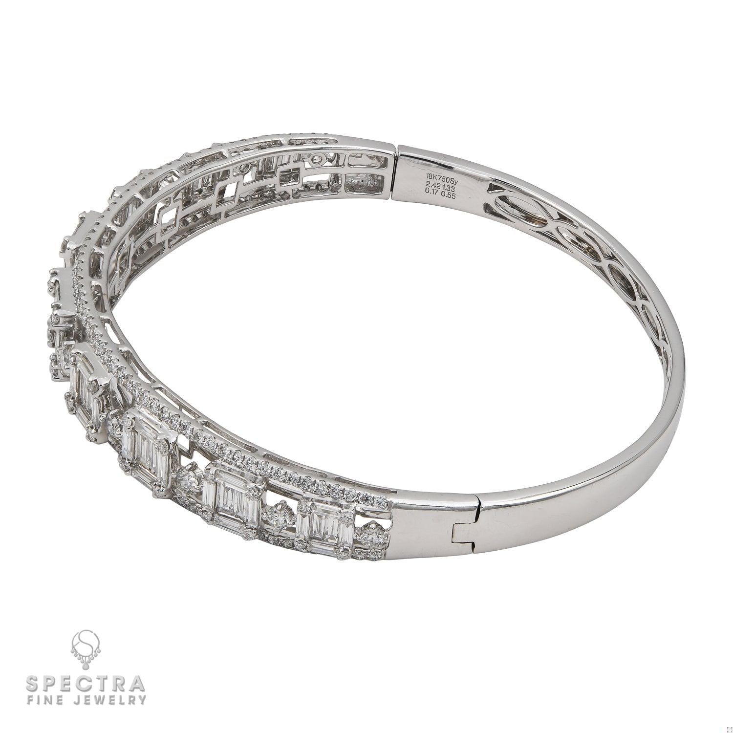 Spectra Fine Jewelry Diamond Checker Cuff Bracelet