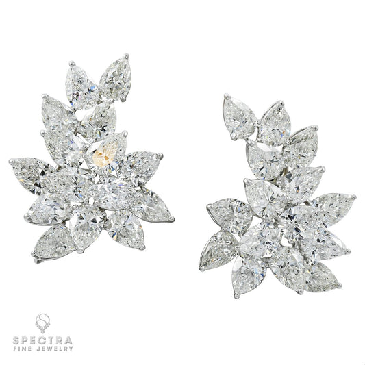 Spectra Fine Jewelry 29.25 cts. Diamond Cluster Button Earrings