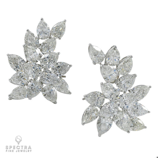 Spectra Fine Jewelry 29.25 cts. Diamond Cluster Button Earrings