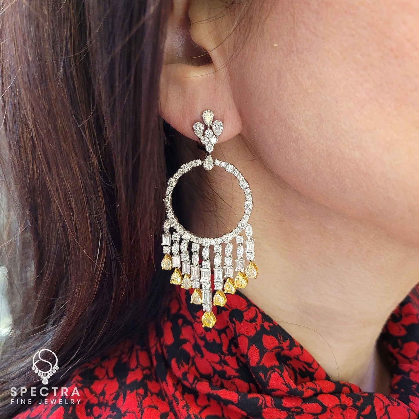 Spectra Fine Jewelry Diamond Fringe  Chandelier Earrings