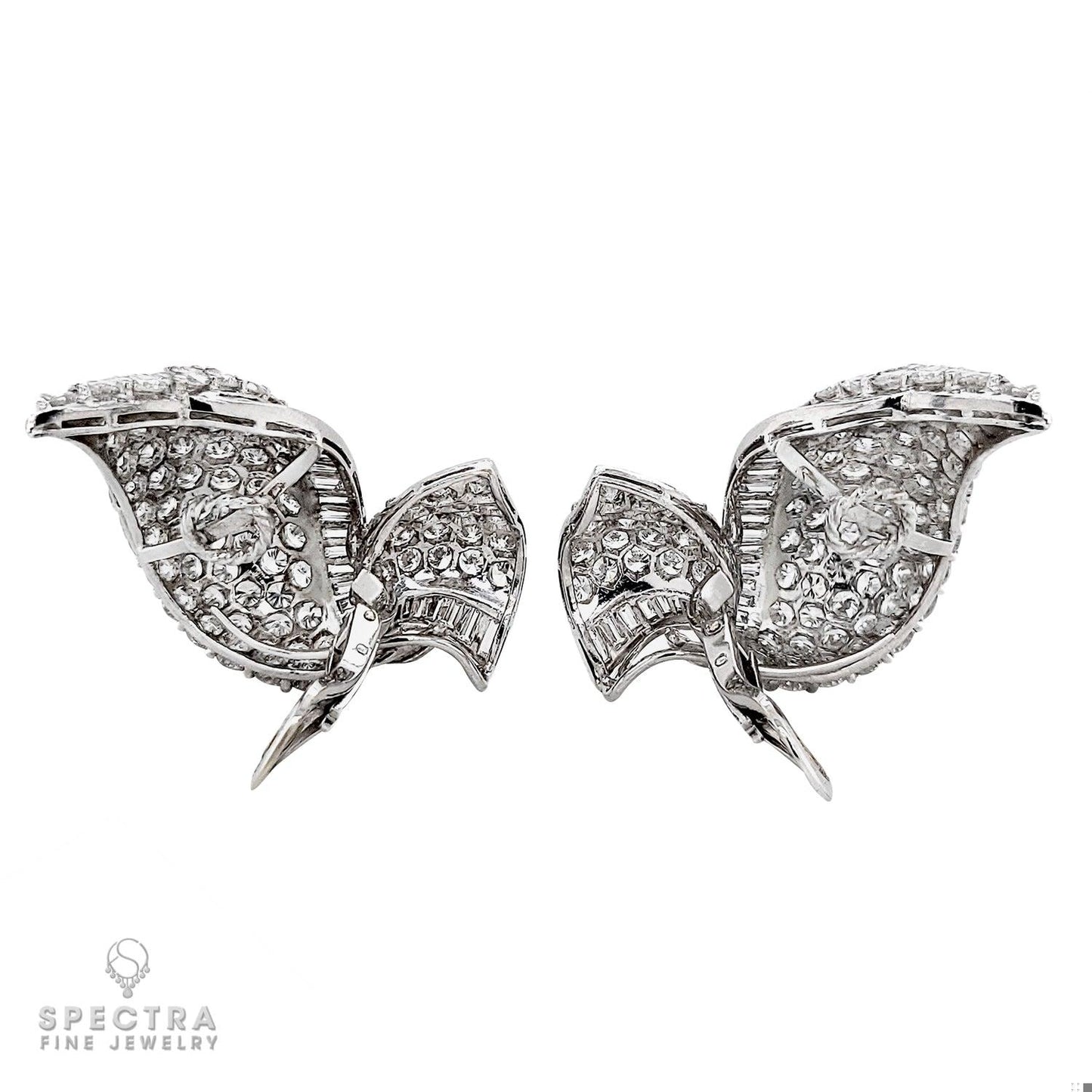 Spectra Fine Jewelry Diamond Pave Ribbon Button Earrings