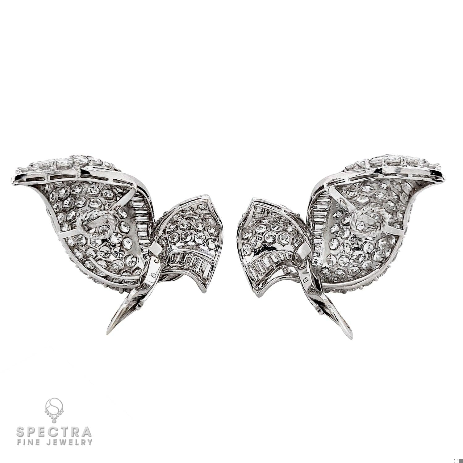 Spectra Fine Jewelry Diamond Pave Ribbon Button Earrings