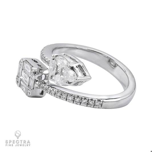 Spectra Fine Jewelry 0.74 cts. Diamond Toi et Moi Bypass Ring