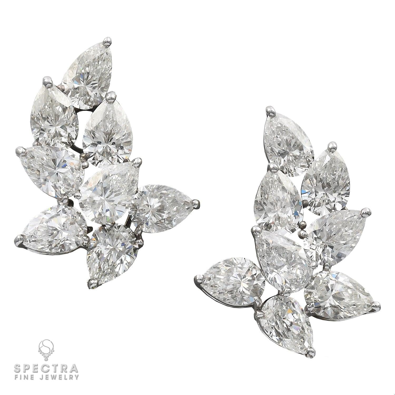 Spectra Fine Jewelry Emerald Cluster Diamond Halo Convertible Drop Earrings