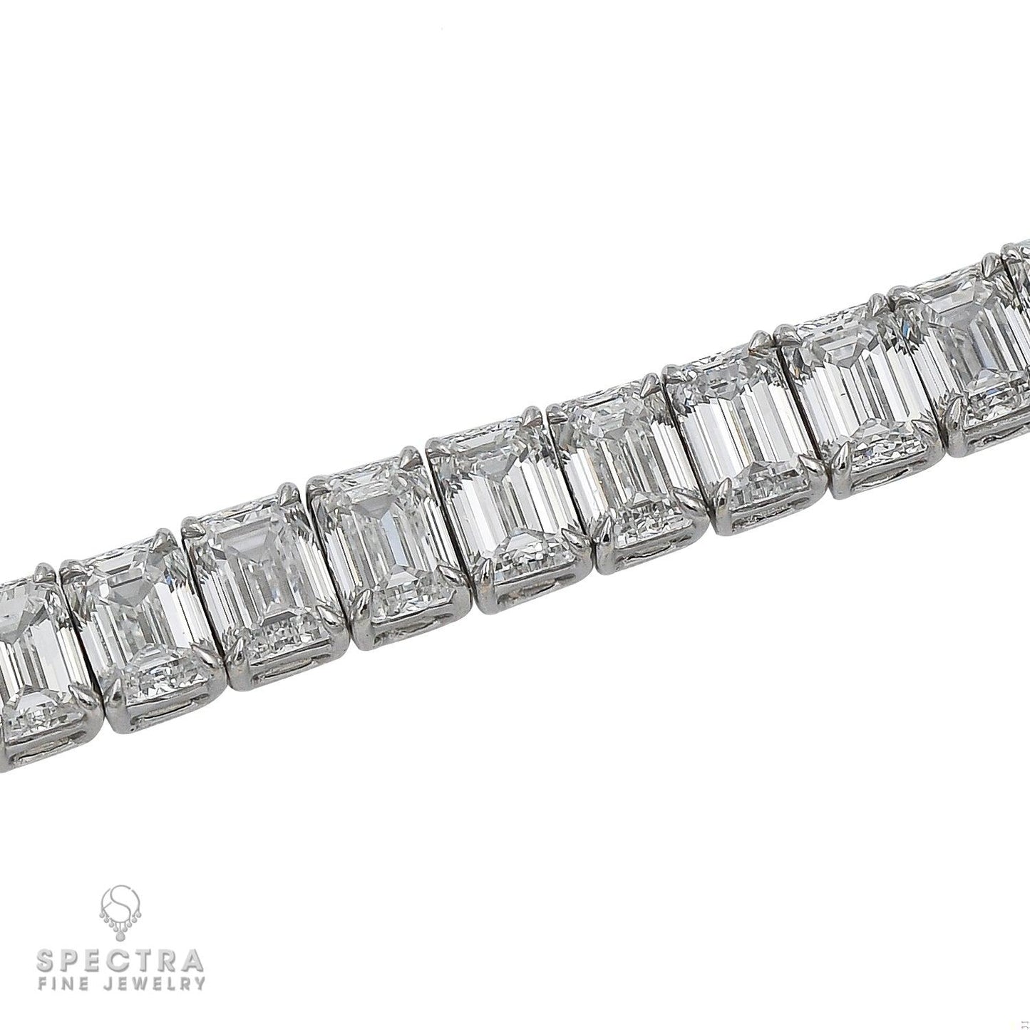 Spectra Fine Jewelry Emerald Cut Diamond Tennis Bracelet 27.95 cts.