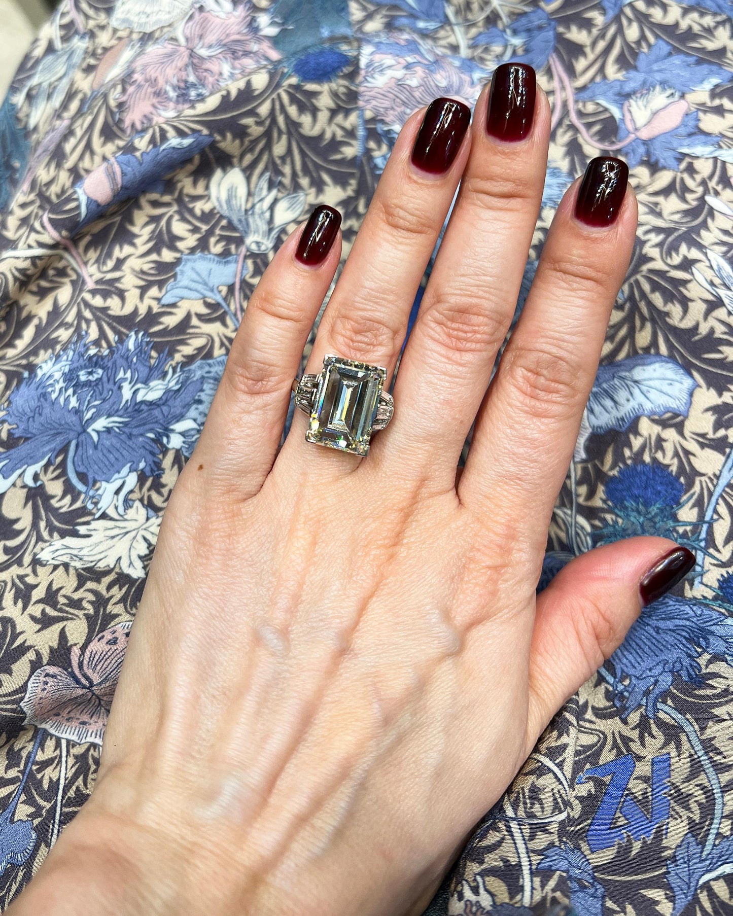 Spectra Fine Jewelry, GIA Certified 11.96 Carat Emerald-Cut Diamond Ring