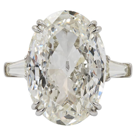 Spectra Fine Jewelry GIA Certified 20.07 Carat Oval Diamond Engagement Ring