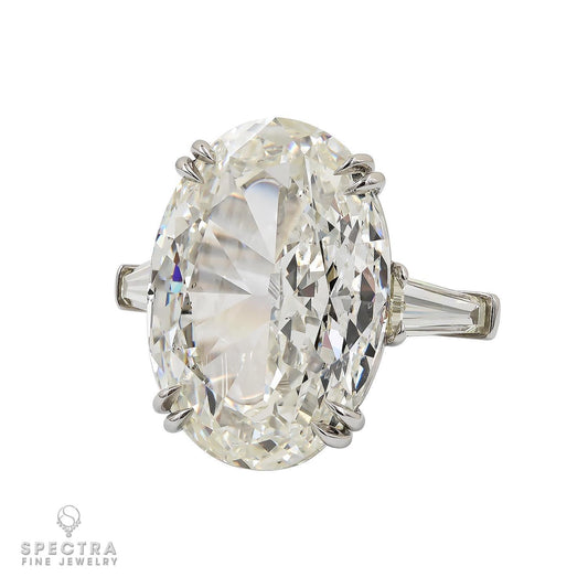 Spectra Fine Jewelry GIA Certified 20.07 Carat Oval Diamond Engagement Ring