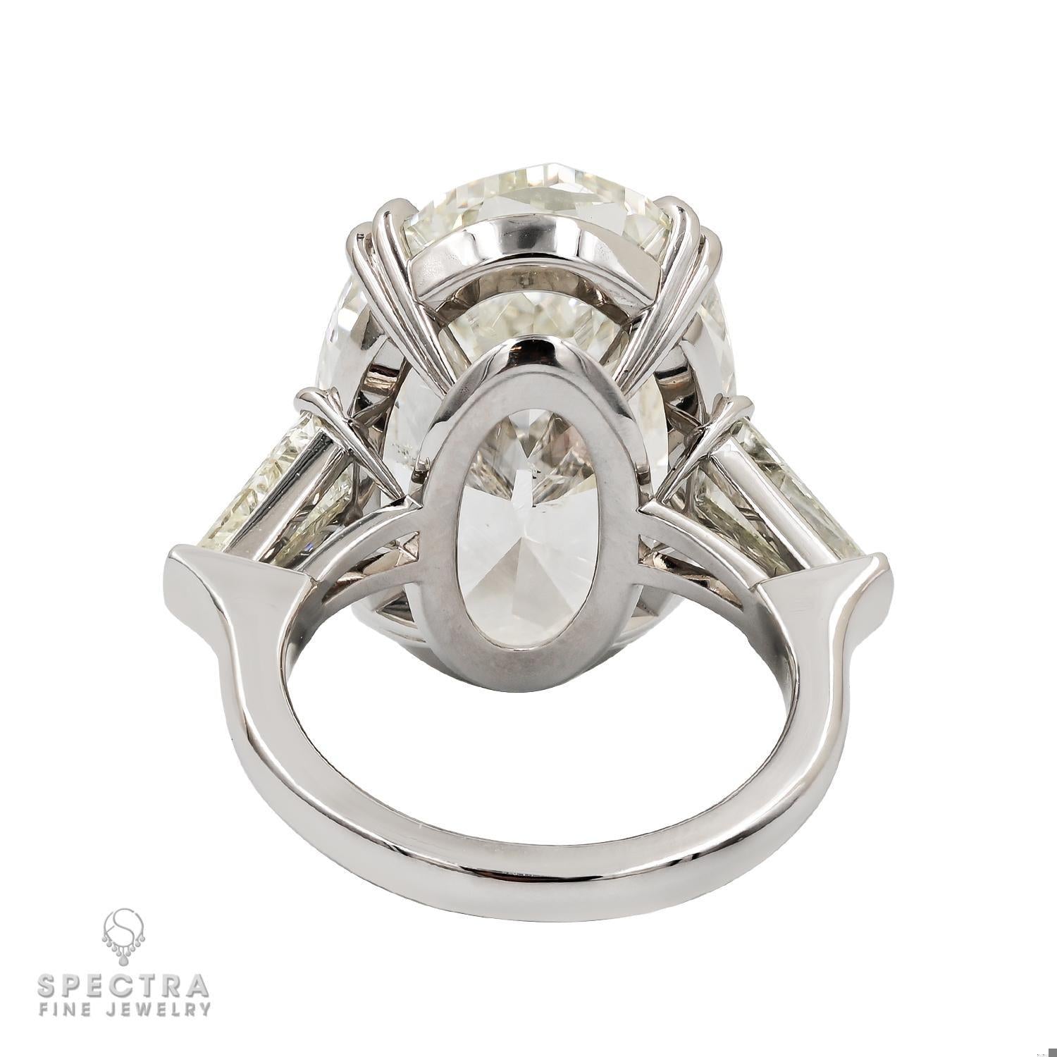 Spectra Fine Jewelry GIA Certified 20.07 Carat Oval Diamond Engagement Ring