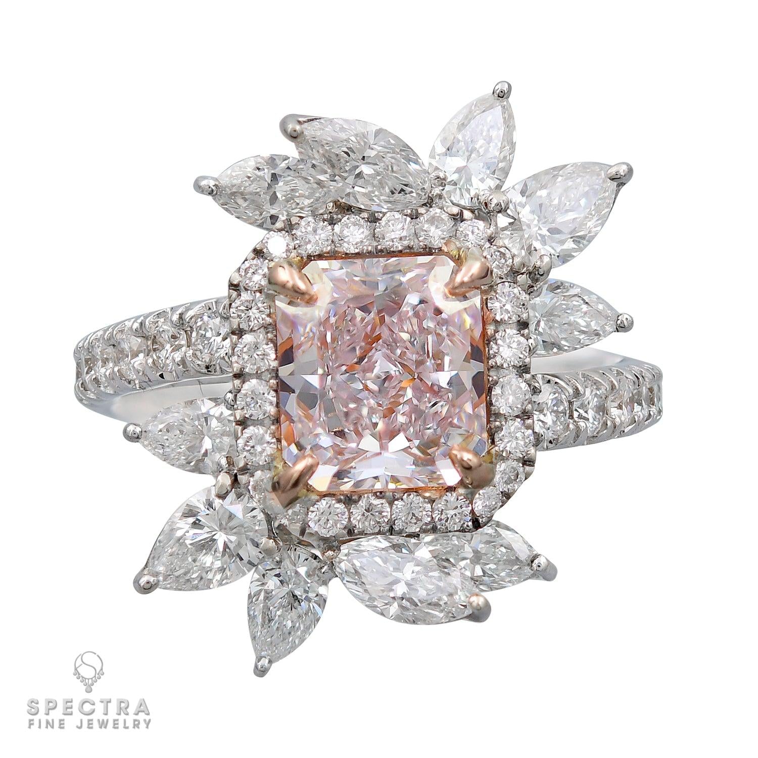 Spectra Fine Jewelry GIA Certified 2.63 Carat Pink Diamond Cocktail Ring
