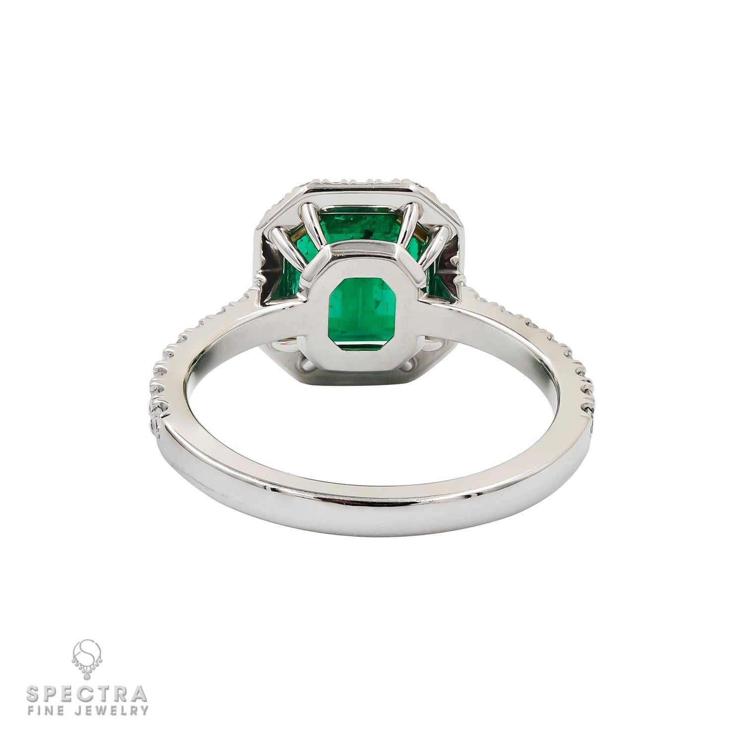 Spectra Fine Jewelry GRS Certified 1.92ct Emerald Cut Emerald Ring