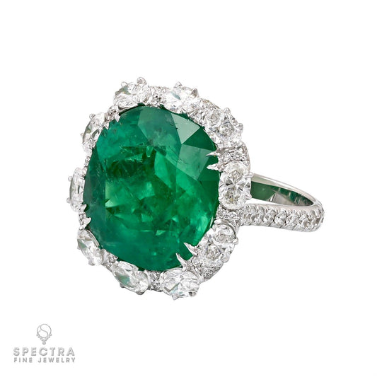 Spectra Fine Jewelry 23.51-Carat Certified Colombian Emerald Ring