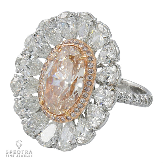 Spectra Fine Jewelry Pink Diamond Halo Cocktail Engagement Ring 6.27ct