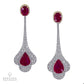Spectra Fine Jewelry Ruby Diamond Drop Earrings 20.24ct