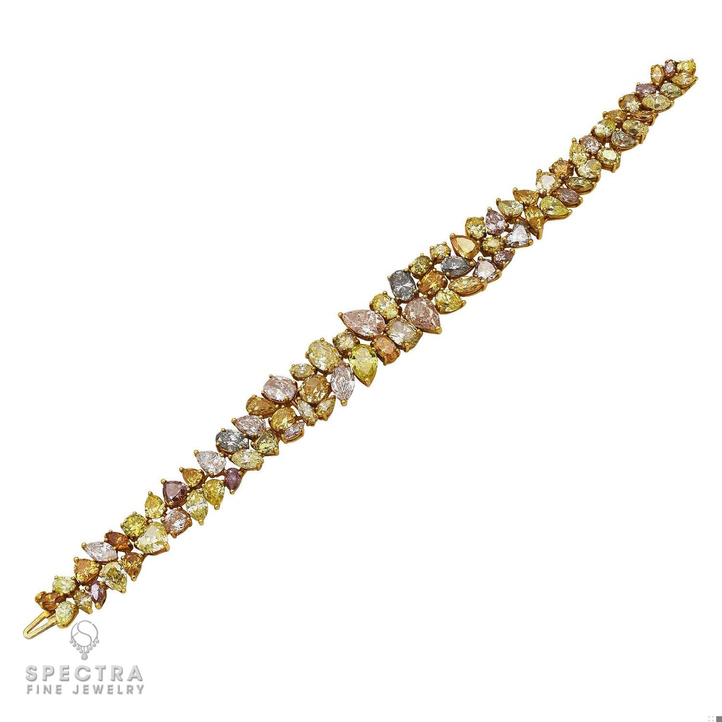 Spectra Fine Jewelry Vintage Multicolored Diamond Bracelet