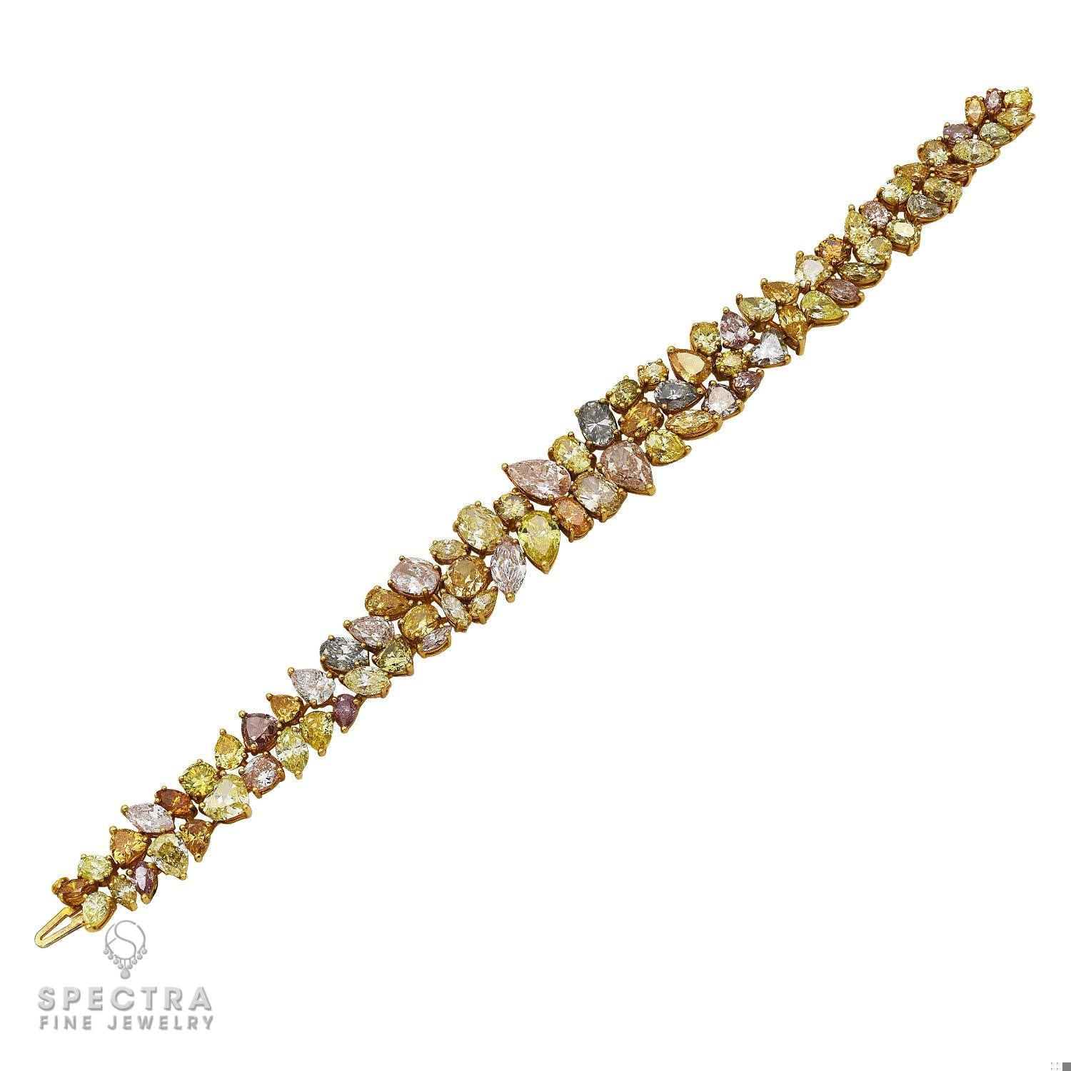 Spectra Fine Jewelry Vintage Multicolored Diamond Bracelet