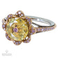 Spectra Fine Jewelry Yellow Diamond Flower Dinner Engagement Ring 1.31ct