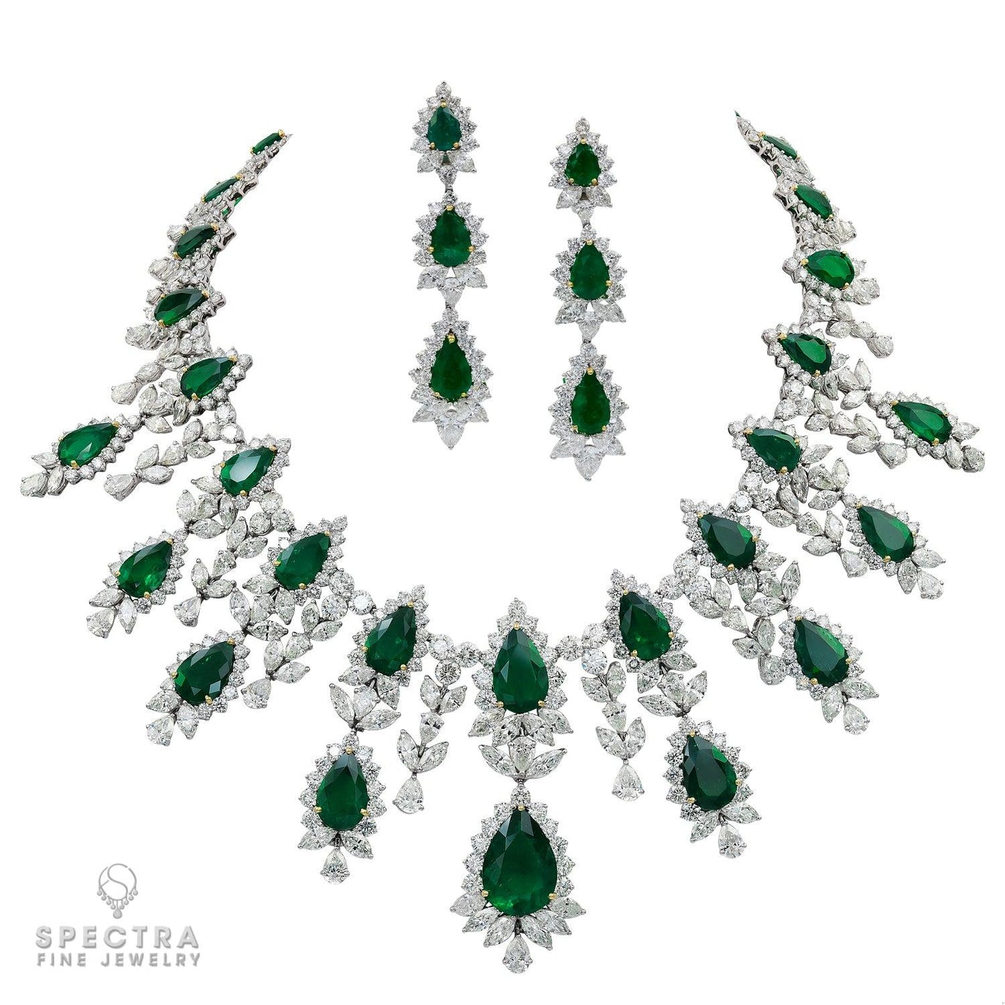 Spectra Fine Jewelry's Colombian Emerald and Diamond Demi Parure
