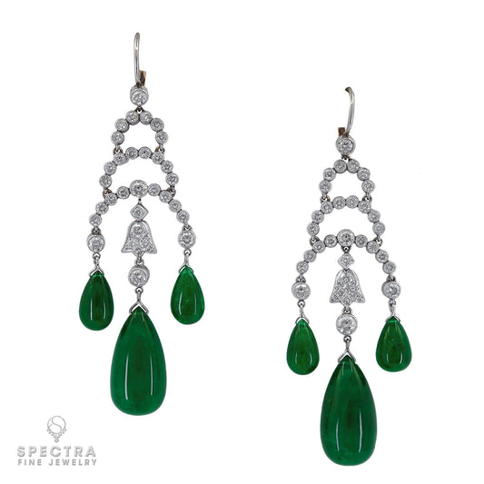 Spectra Fine Jewelry's Emerald Diamond Chandelier Earrings