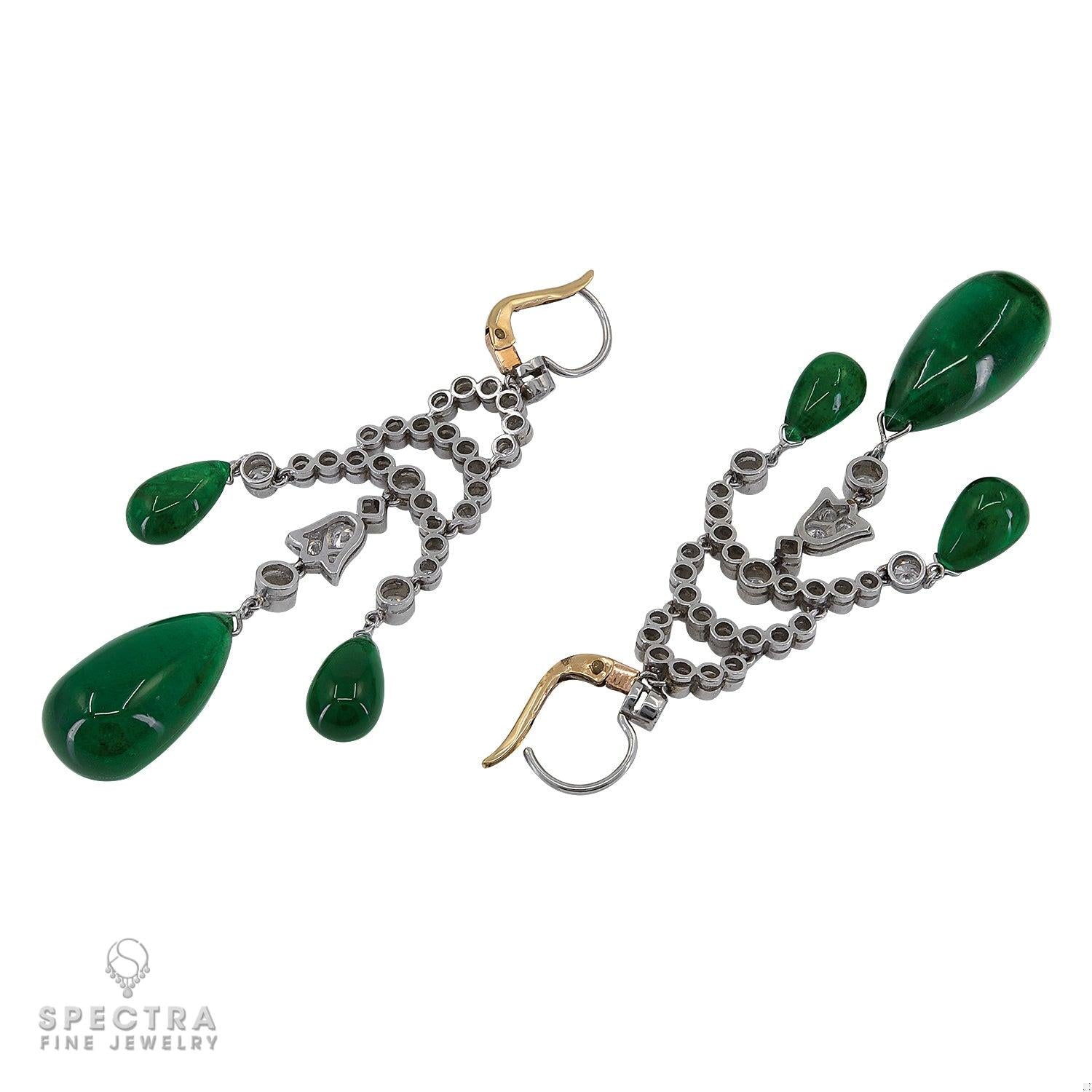 Spectra Fine Jewelry's Emerald Diamond Chandelier Earrings