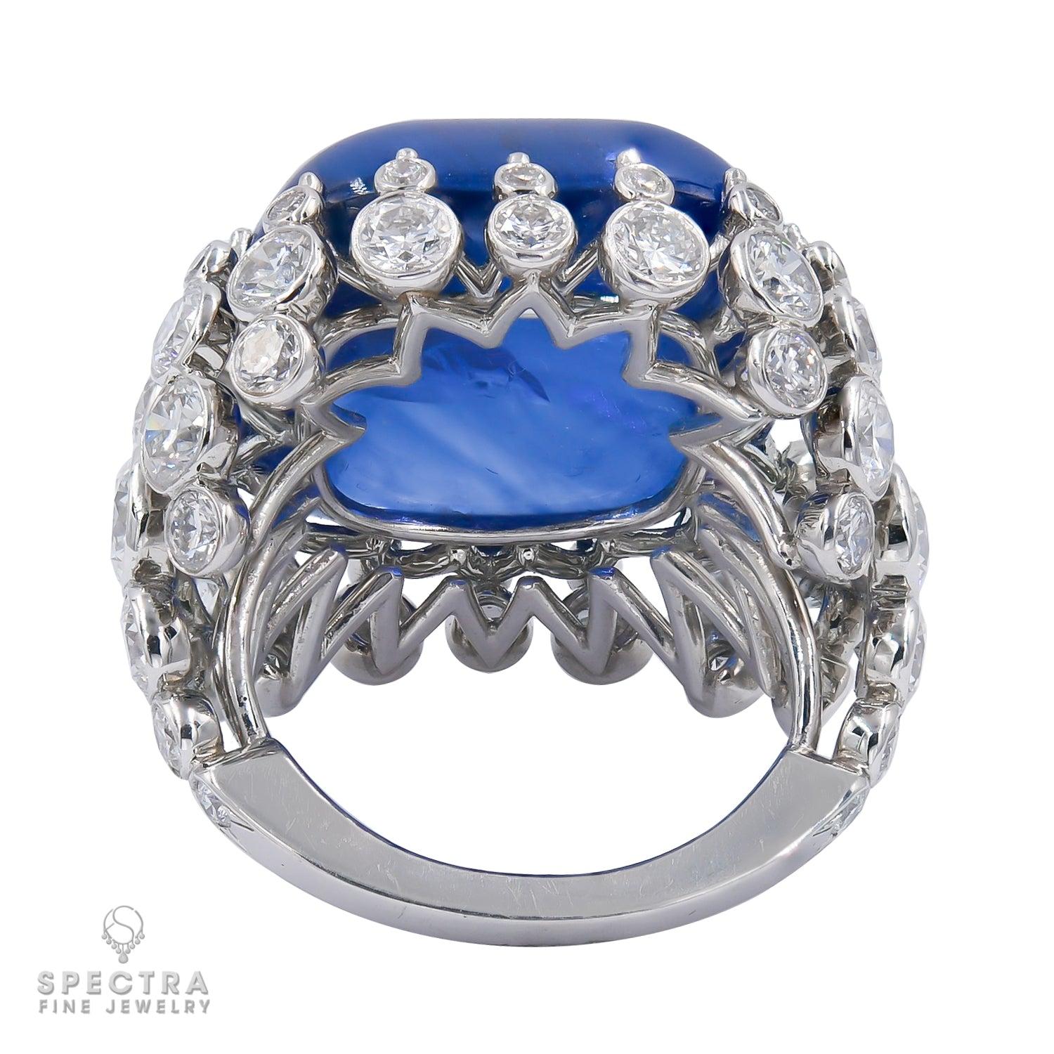 Spectra Fine Jewelry's Magnificent 43.22 Carat Ceylon Sapphire Diamond Ring
