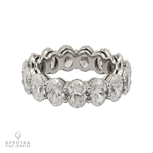 Spectra Fine Jewelry's Platinum Oval Diamond Eternity Band Wedding Ring