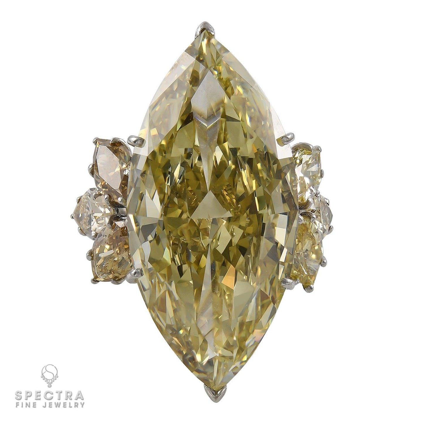 Spectra Fine Jewelry 32.16-Carat Marquise Fancy Diamond Ring