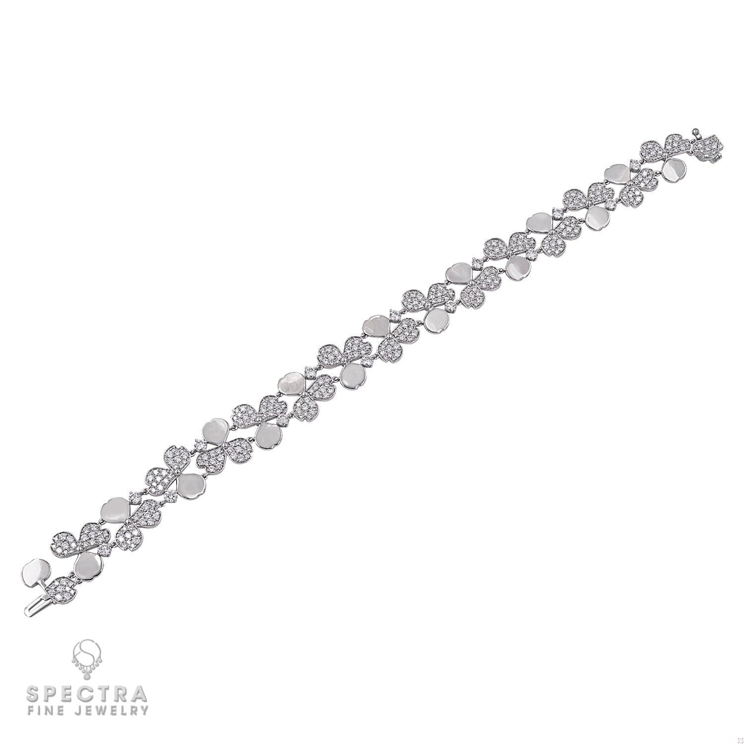 Tiffany & Co. Platinum Diamond Paper Flowers Bracelet