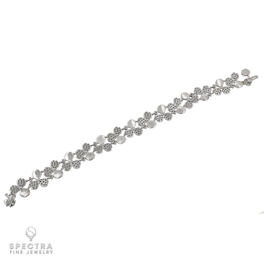 Tiffany & Co. Platinum Diamond Paper Flowers Bracelet