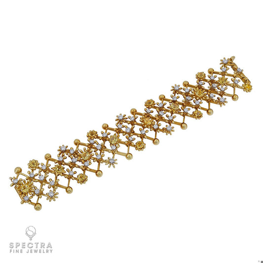 Tiffany & Co. Schlumberger® Vintage Diamond Heliodor Bracelet