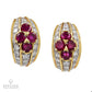 Van Cleef & Arpels Vintage Diamond Demi Hoop Button Earrings