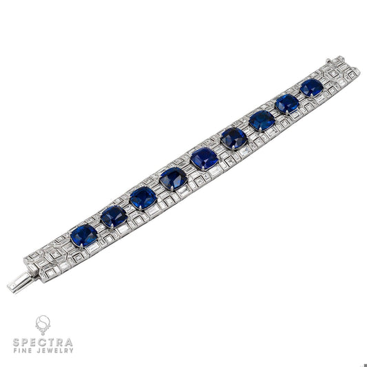Vintage Bulgari Ceylon Sapphire Diamond Bracelet